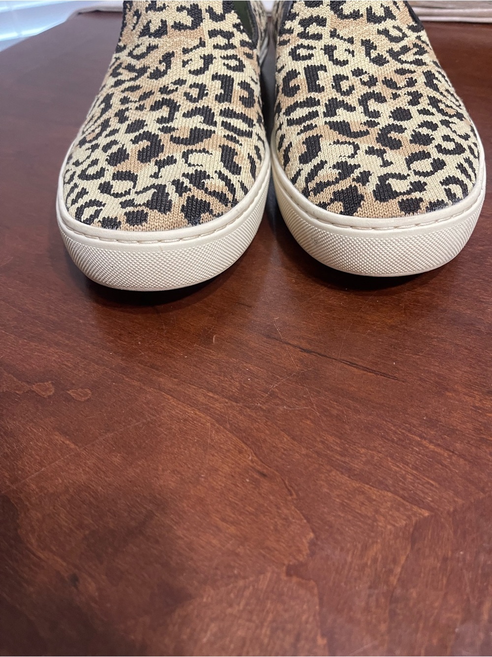 Rothy’s Leopard Print Camo Cat Slip On Sneakers Casual * read - Picture 4 of 13